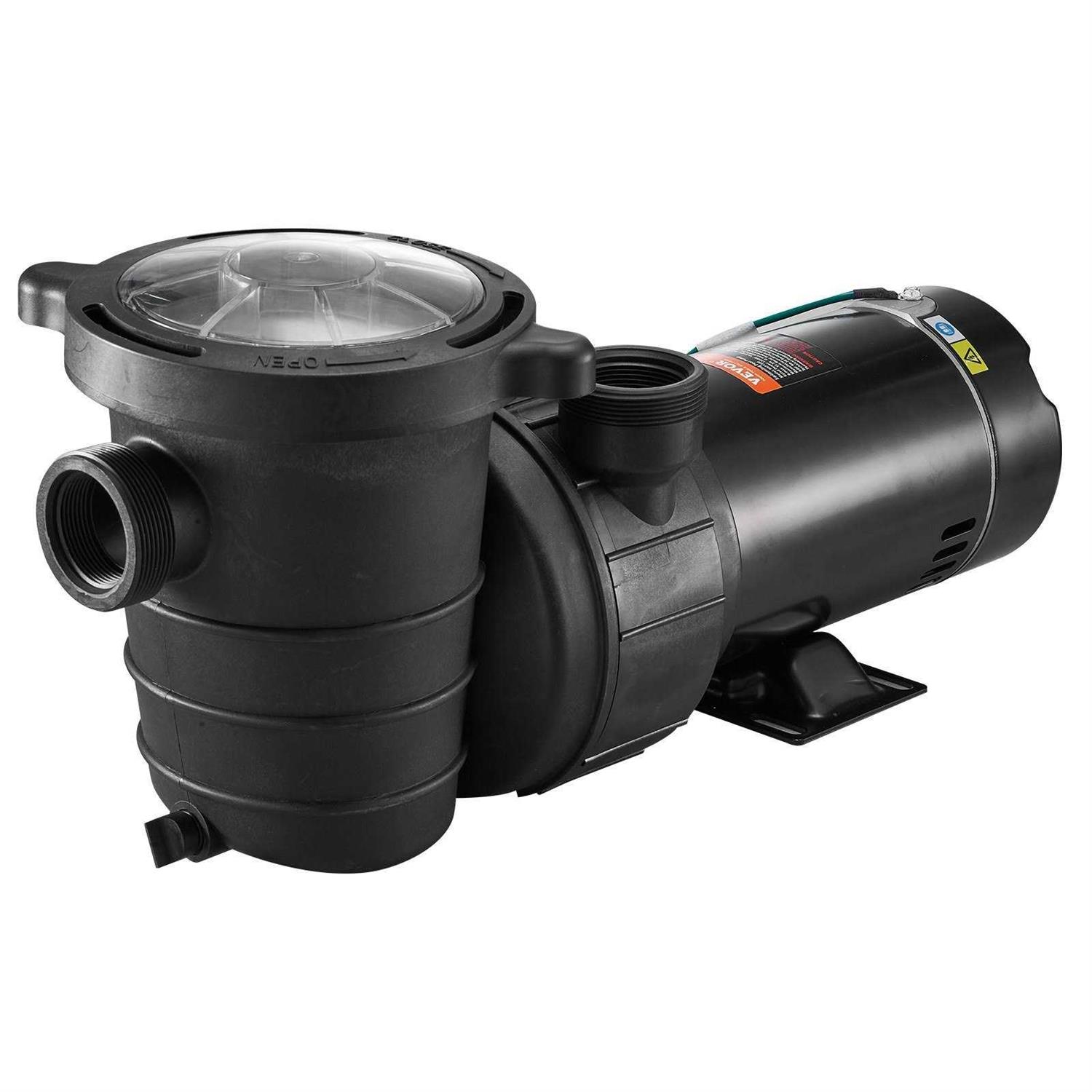 VEVOR Swimming Pool Pump 2.0hp 115V 1500W Single Speed Pumps for Above Ground Pool - Cheap Fitting