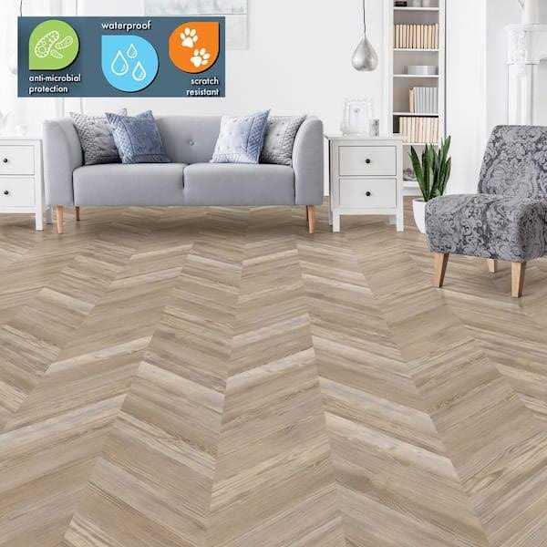 Lifeproof Chevron 12 MIL x 12 in. W x 28 in. L Click Lock Waterproof Luxury Vinyl Plank Flooring - Cheap Fitting