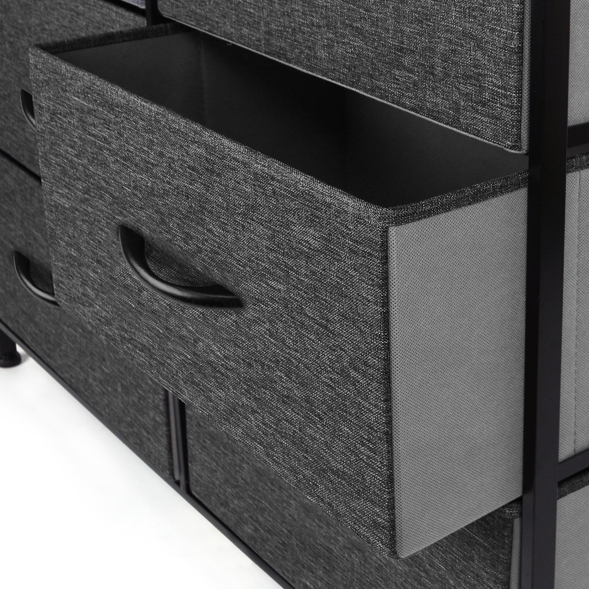 Dextrus Chest of Fabric 7 Drawers Dresser Storage Organizer Furniture Home Office, Light Gray - Cheap Fitting