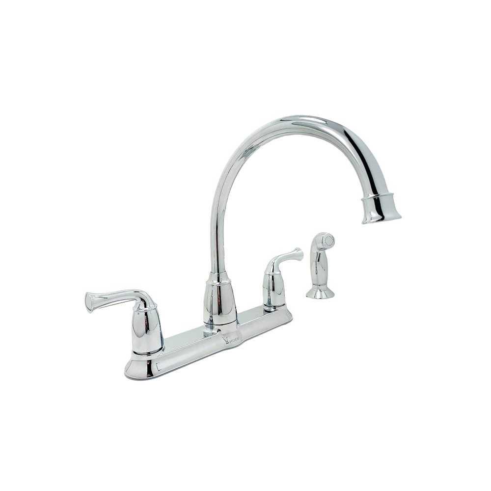 Moen Banbury Two Handle Chrome Kitchen Faucet Side Sprayer - Cheap Fitting