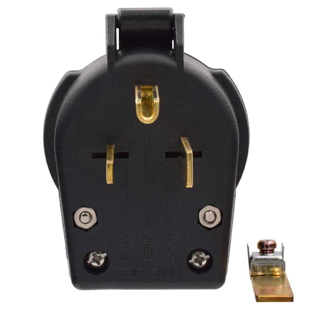 ELEGRP 30 Amp/50 Amp 250-Volt 2-Pole/3-Wire NEMA 6-30P/6-50P Grounded Straight Blade Angle Plug - Cheap Fitting