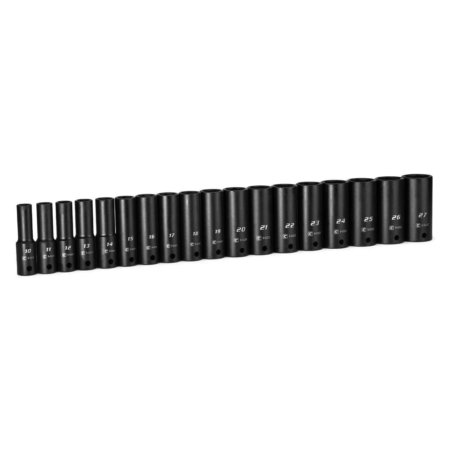Capri Tools 1/2 in. Drive Deep Impact Socket Set CP55000-18MD - Cheap Fitting