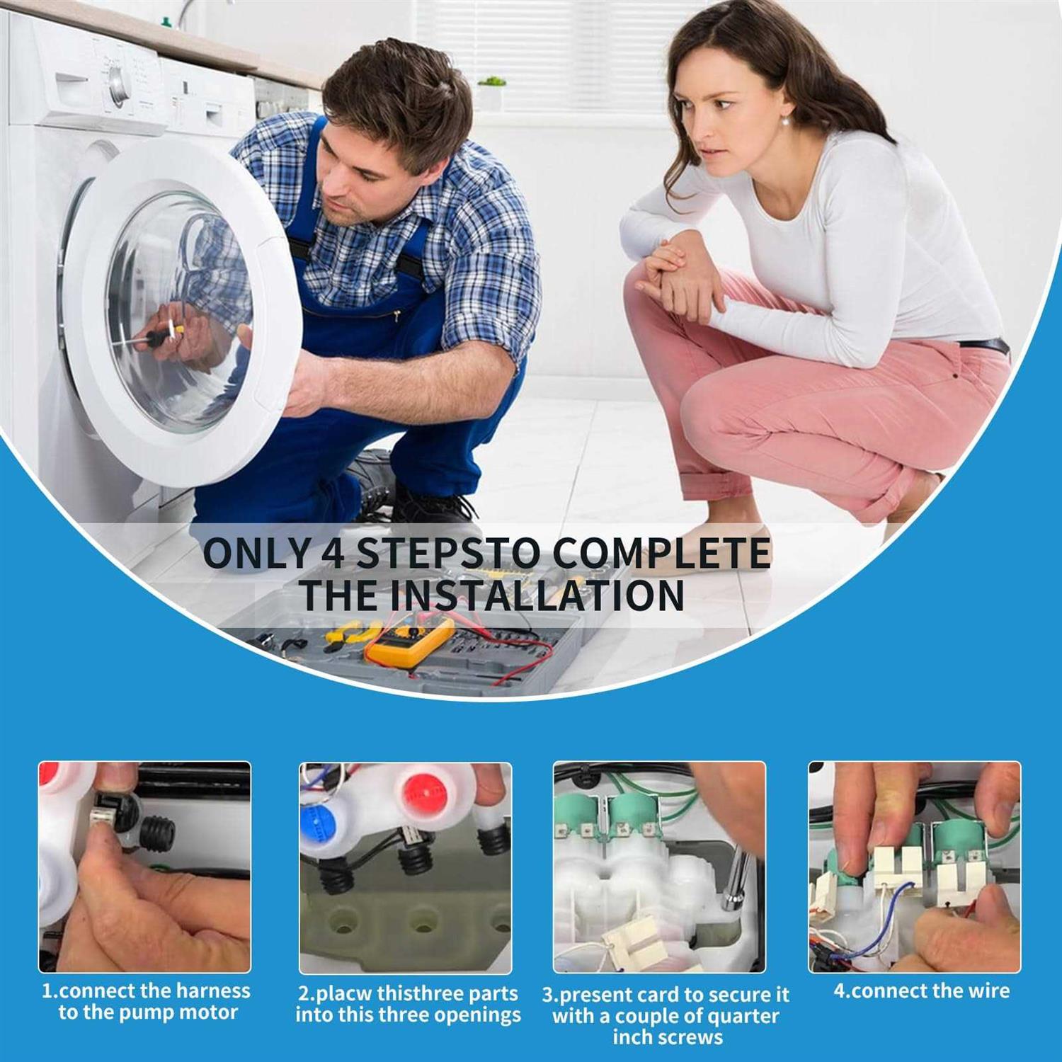 W11165546 W11220230 Washer Water Inlet Valve Replacement For Whirlpool Kenmore Maytag Washing Machine Parts Replaces 33090105,W10599423,mvwb765fw0 - Cheap Fitting