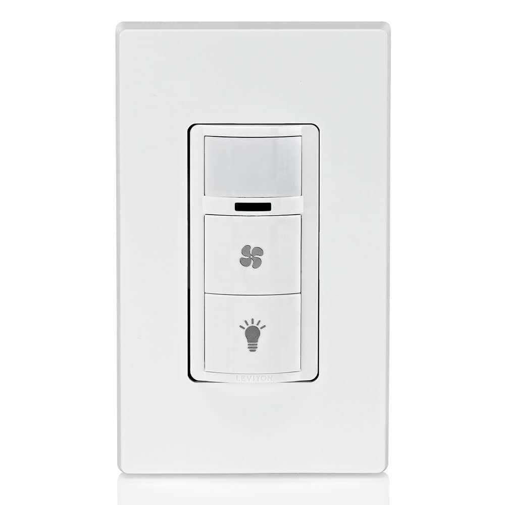 Leviton Decora In-Wall Combination Occupancy Sensor with Fan Switch DOD05-1LW - Cheap Fitting