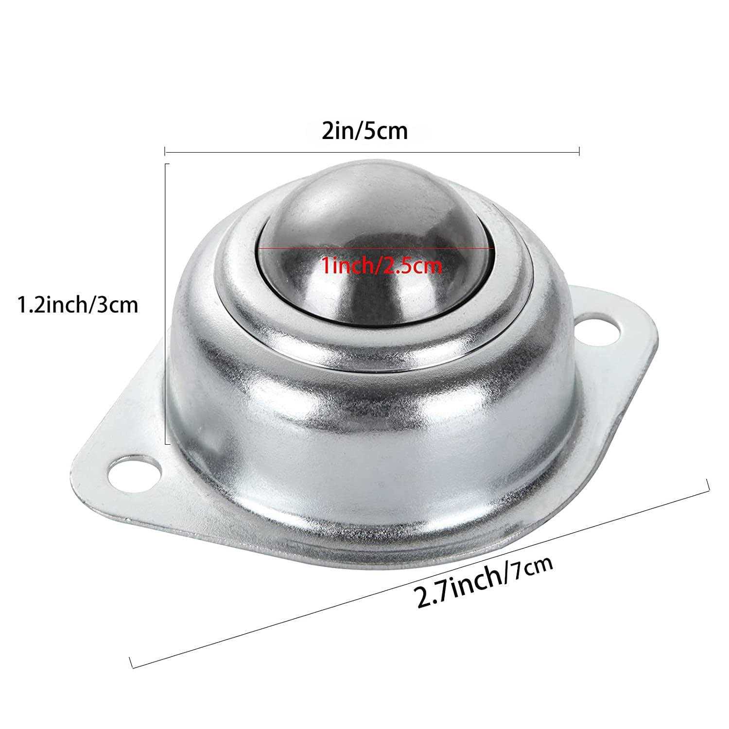 HNBun 16Pcs 1” Roller Ball Transfer Bearings 360o Rotation Universal Ball Casters - Cheap Fitting