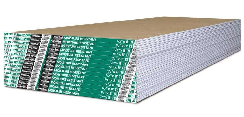 CertainTeed 1/2-in x 4-ft x 8-ft M2Tech Mold Resistant Moisture Resistant Regular Drywall Panel 640353 - Cheap Fitting