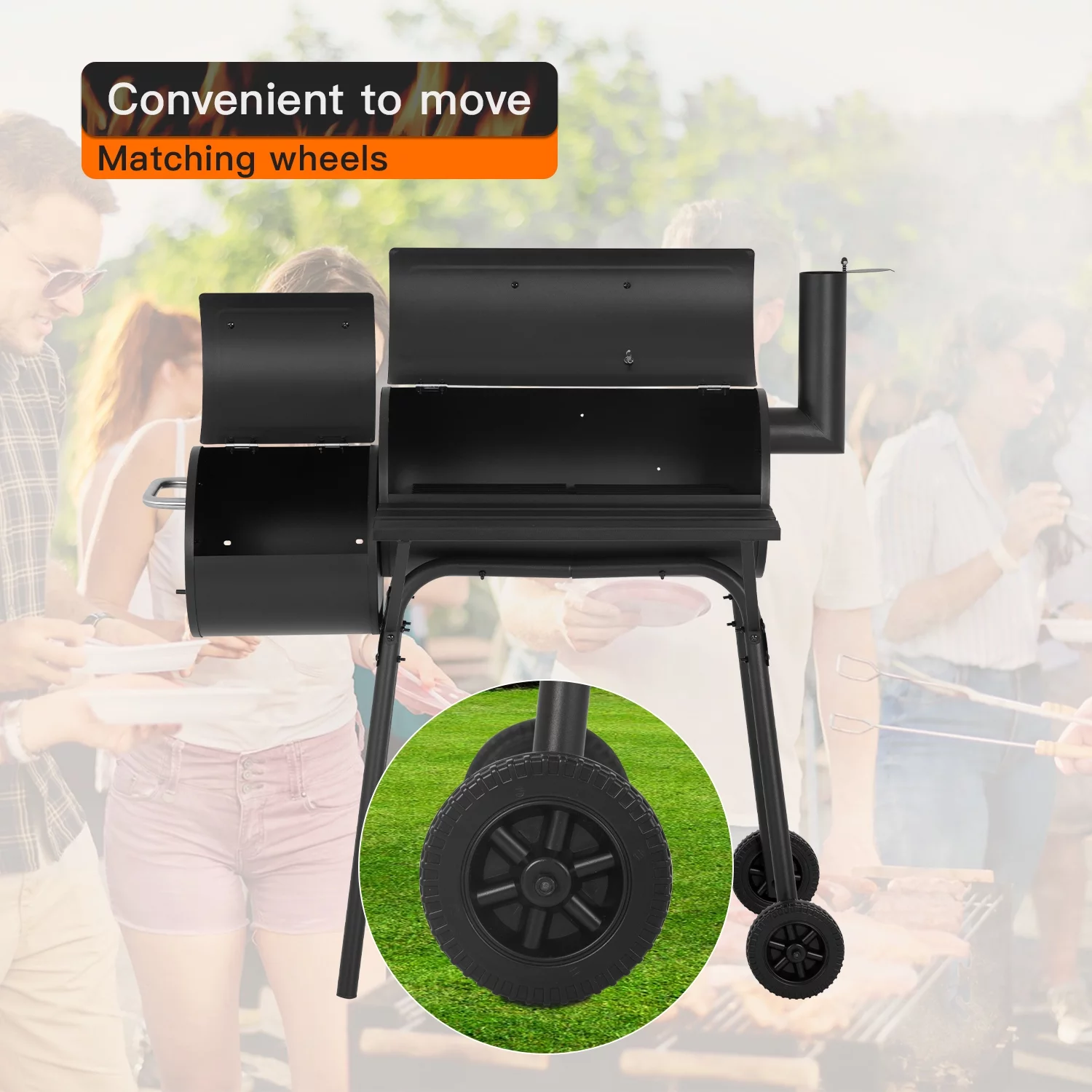 CL.HPAHKL Grill,Outdoor BBQ Grill Smokers Grills BBQ Charcoal Grill Charcoal Barbecue Coal Grill Portable Grill Offset Smoker,for 6-10 People Patio Backyard Camping Picnic BBQ - Cheap Fitting