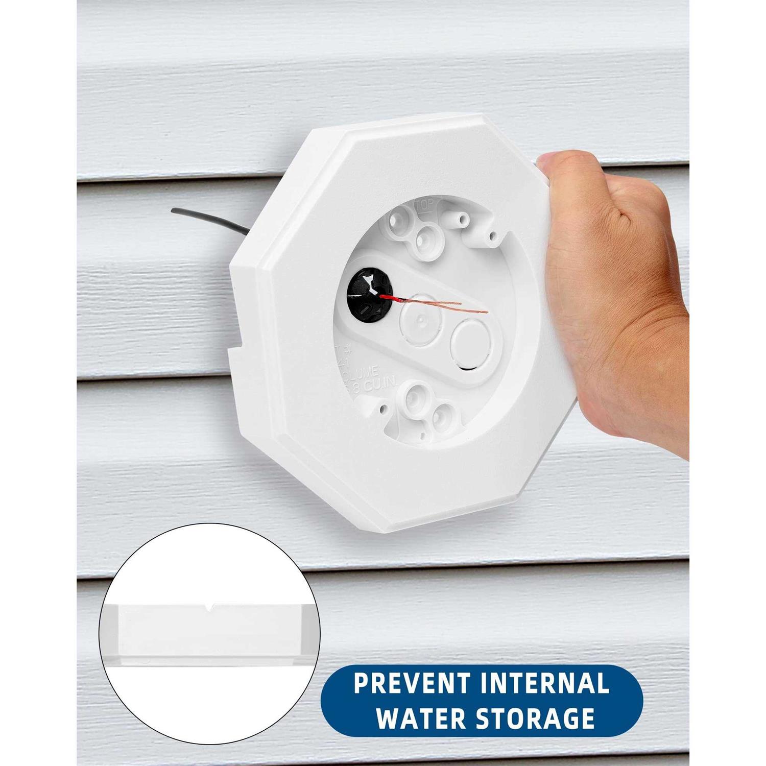 Light Mounting Block Siding Mount Squar with Built-in Box Siding Mounting Block for 1/2” Lap Mega Siding Block - Cheap Fitting