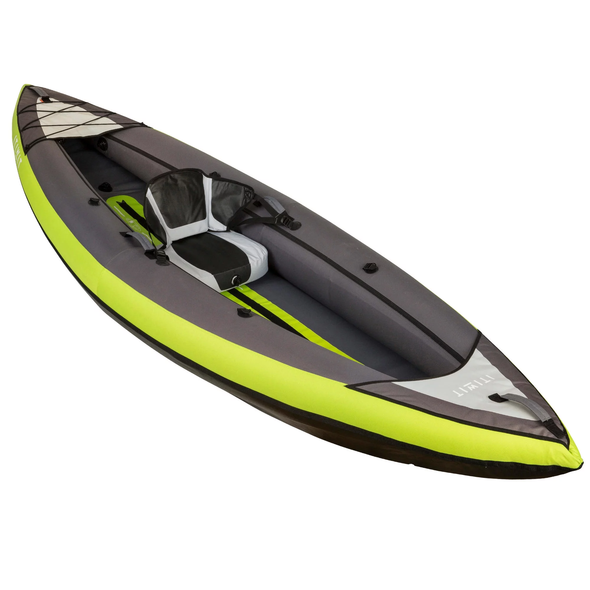 Decathlon Itiwit Inflatable Recreational Sit on Kayak with Pump, 1 or 2 Person, Green - Cheap Fitting