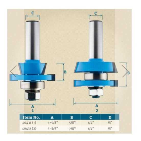 Rockler 2-pc. Rail/Stile Shaker Cutter Router Bit Set - Cheap Fitting