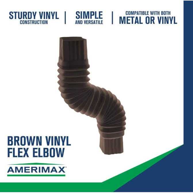 Amerimax Flex-Elbow Brown - Cheap Fitting