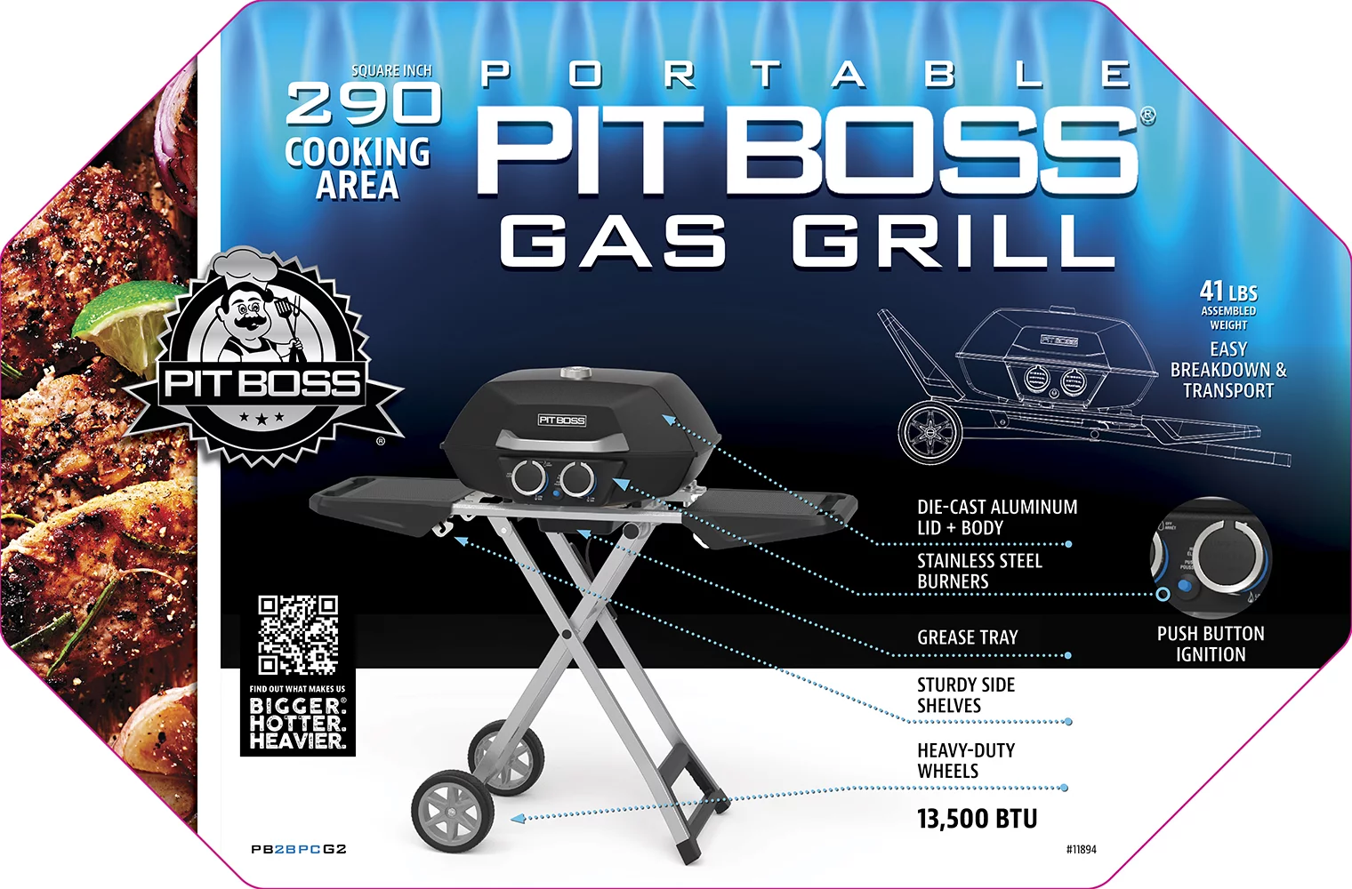 Pit Boss 2 Burner Portable Gas Grill with Collapsible Cart - Cheap Fitting