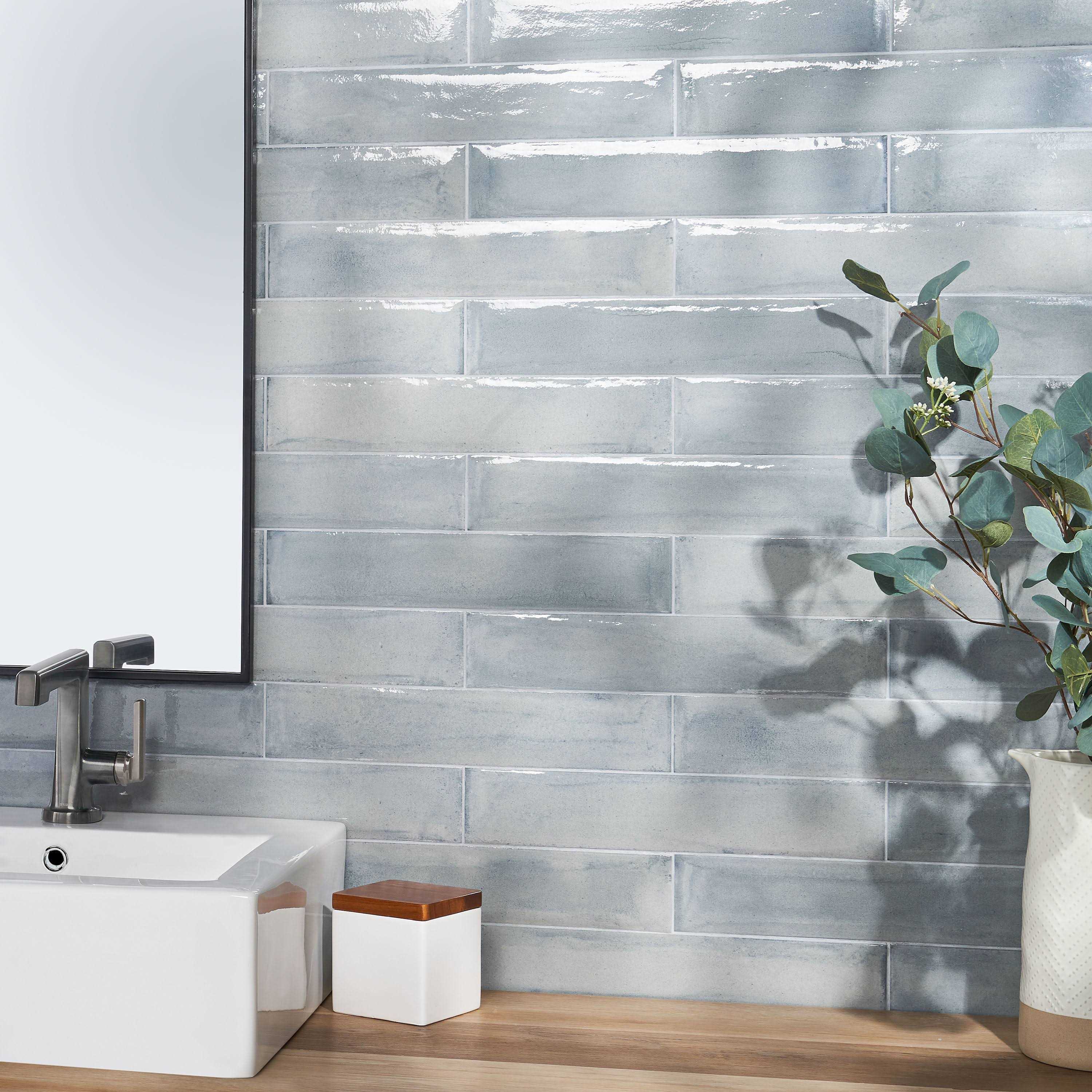 Tint 2.95 in. x 15.74 in. Polished Porcelain Subway Wall Tile Ivy Hill Tile - Cheap Fitting