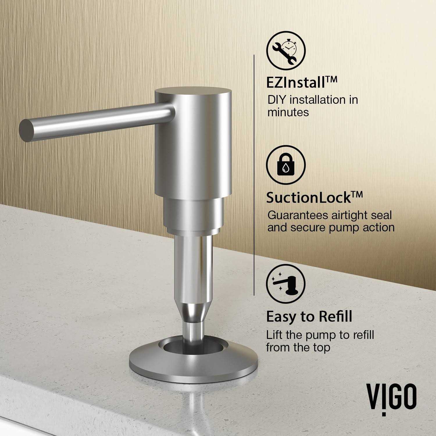 VIGO Greenwich Single Handle Pull-Down Sprayer Kitchen Faucet in Matte Black and Matte Brushed Gold - Cheap Fitting
