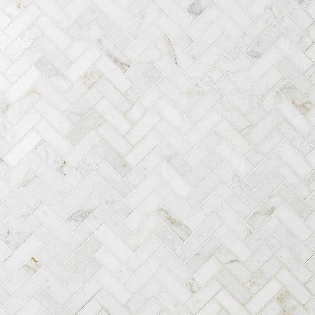 Ivy Hill Tile Arctic White 12 in. x 12.79 in. Herringbone Polished Marble Mosaic Tile - Cheap Fitting