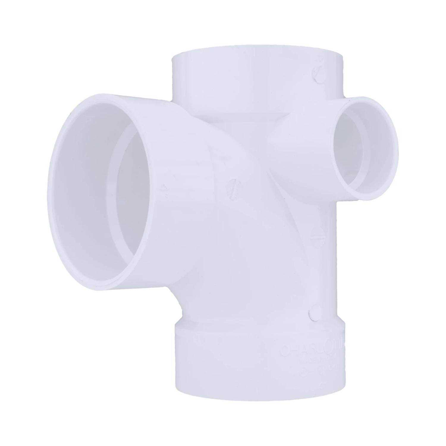 Charlotte Pipe Schedule 40 3 in. Hub x 3 in. D Hub PVC Sanitary Tee - Cheap Fitting