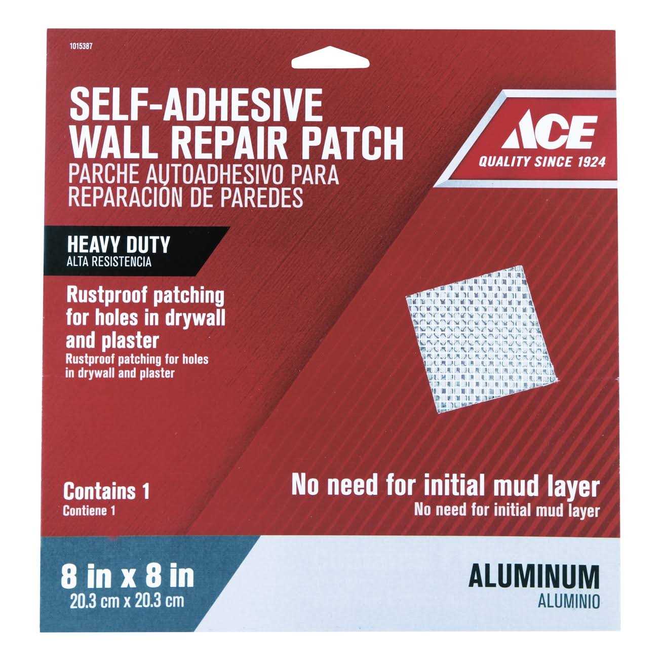 Ace 8 in. L x 8 in. W Reinforced Aluminum White Self Adhesive Wall Repair Patch - Cheap Fitting