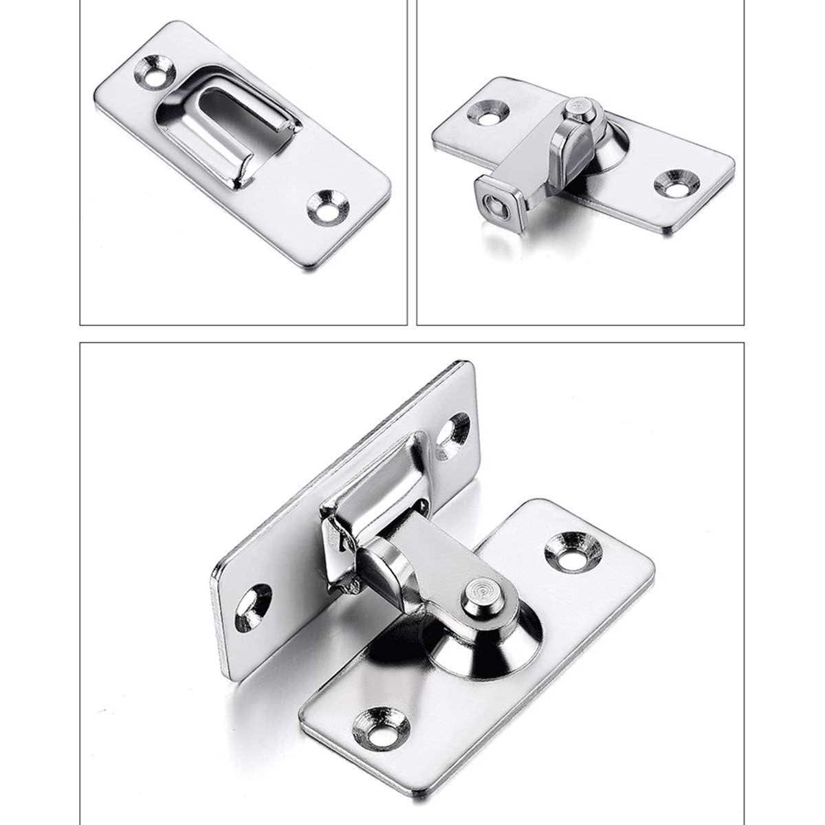 dingchi WANLIAN Door Hasp Latch 90 Degree Stainless Steel Safety Angle Locking Latch for Push/sliding/barn Door - Cheap Fitting