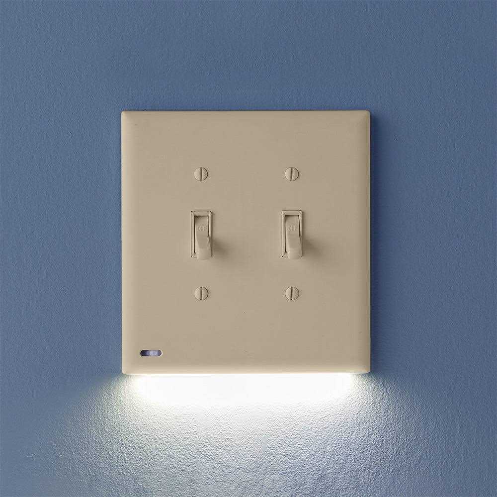SnapPower SwitchLight Double Gang Night Light Cover Plate - Cheap Fitting