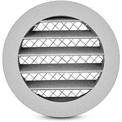FRESH SPEED Grey Round Metal Dryer Vent Cover Flat Louver Mesh - Cheap Fitting
