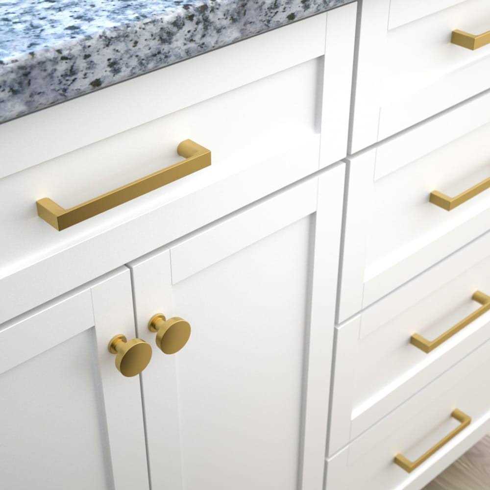 Origin 21 Vero Soft Gold Bar Transitional Cabinet Knob CAB-128-329-BG - Cheap Fitting