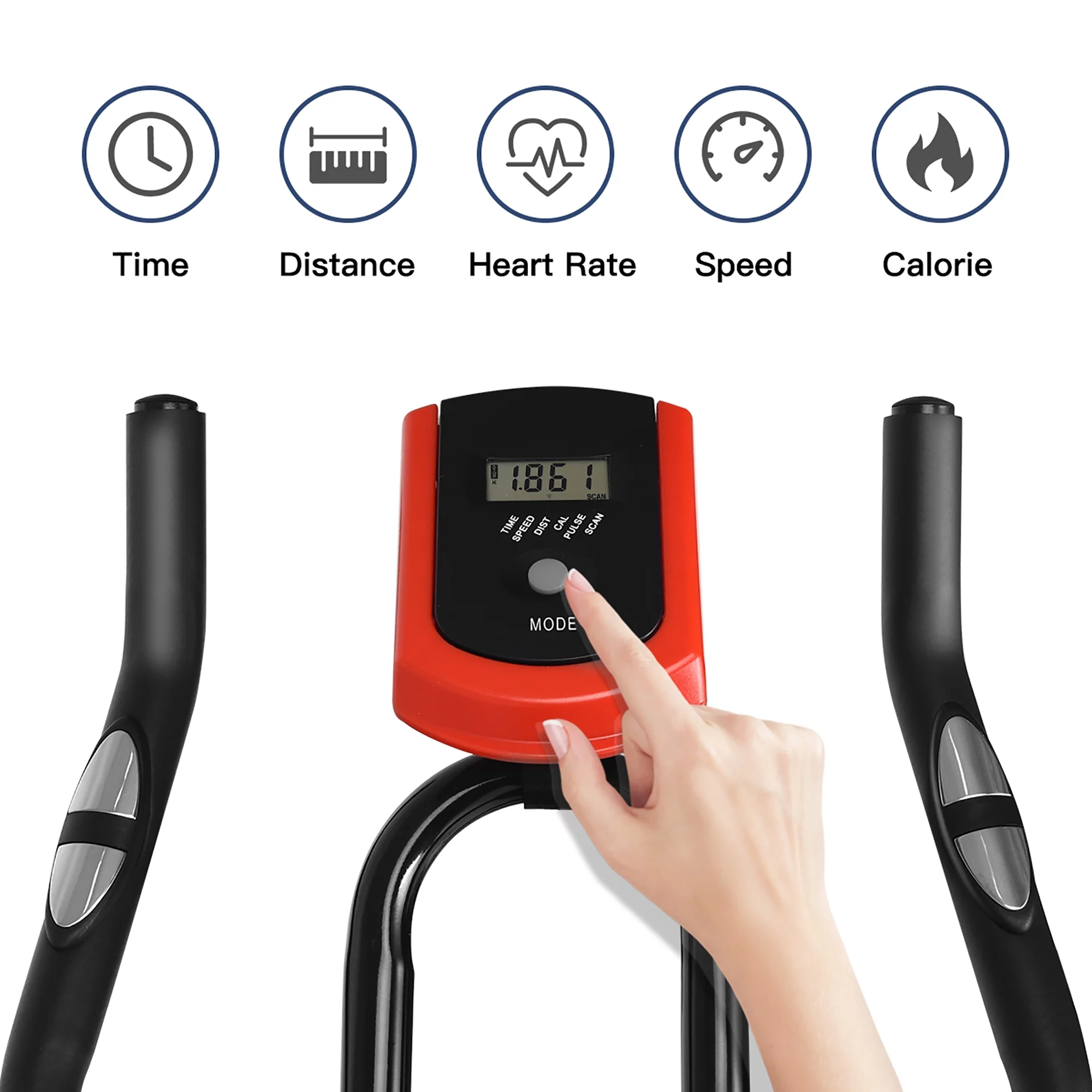 Indoor Exercise Bike Fitness Cardio W/4-way Adjustable Seat - Cheap Fitting