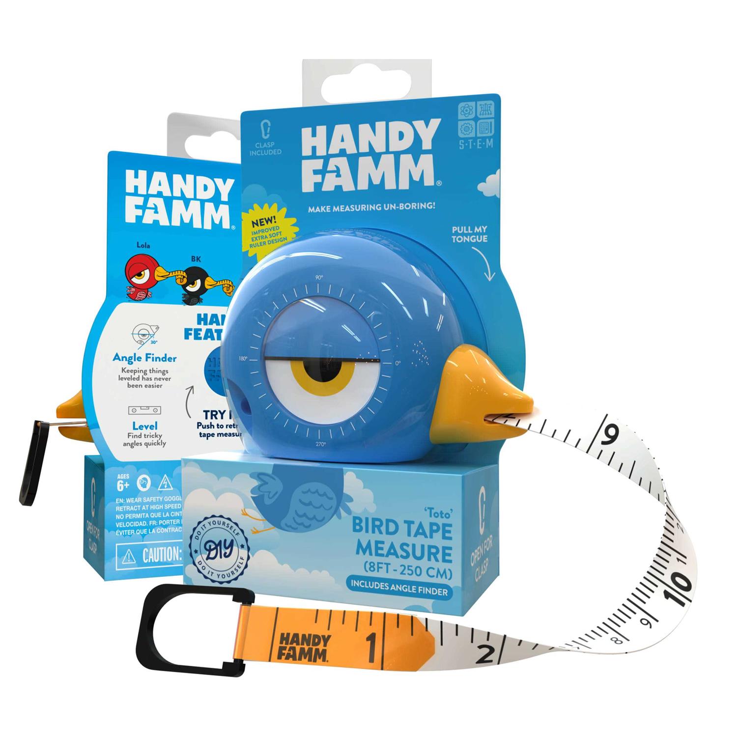 Handy Famm 250cm 8 ft. Metric Bird Kids Tape Measure - Cheap Fitting