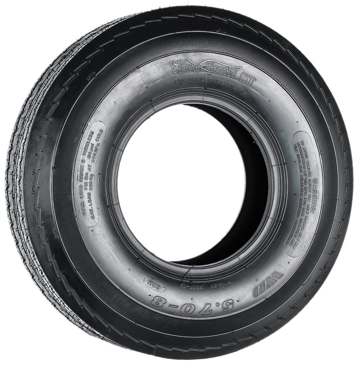 eCustomrim 2-Pack Trailer Tire 5.70-8 570-8 Load Range B 4 Ply Bias - Cheap Fitting