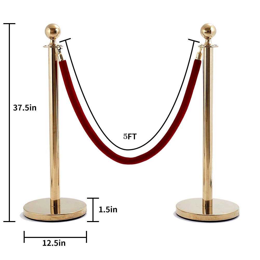 Stainless Steel Stanchions and Velvet Ropes PetGirl - Cheap Fitting