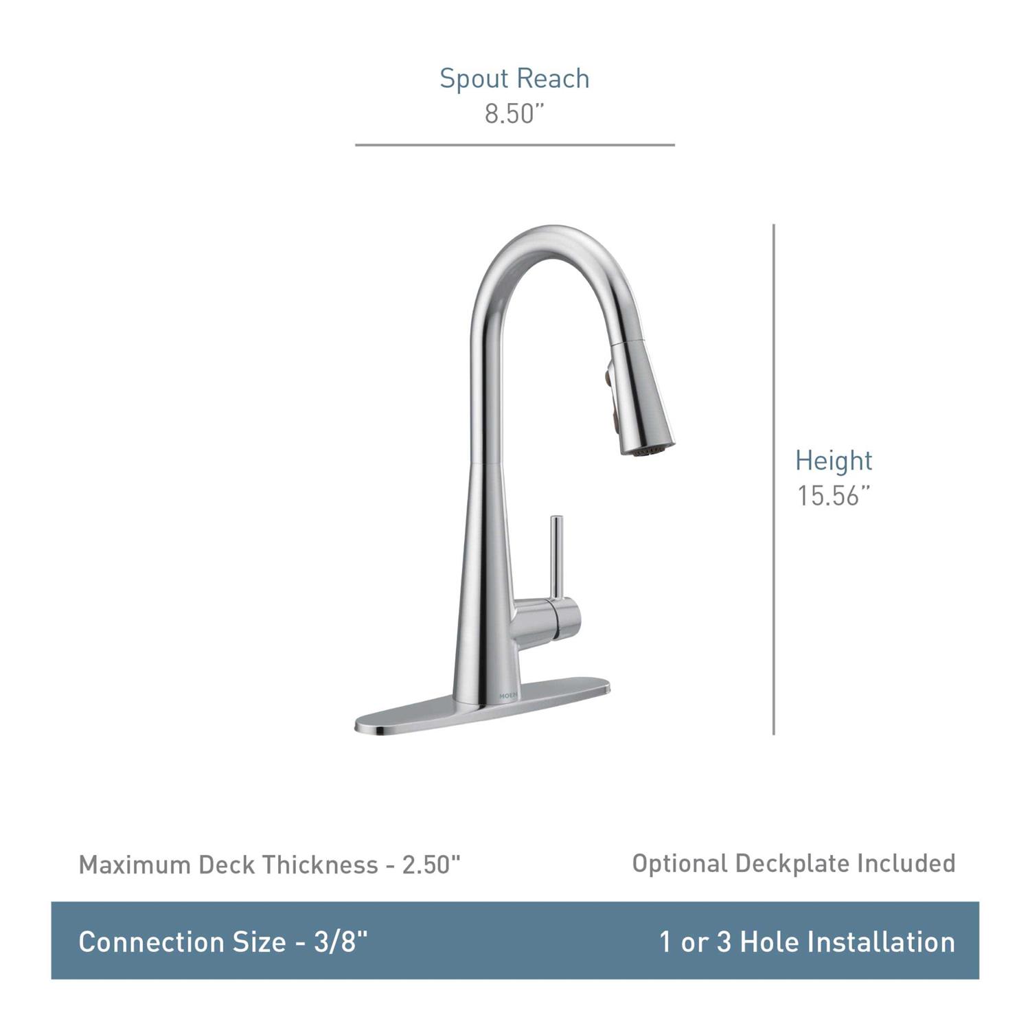 Moen Sleek One Handle Pulldown Kitchen Faucet 7864 - Cheap Fitting