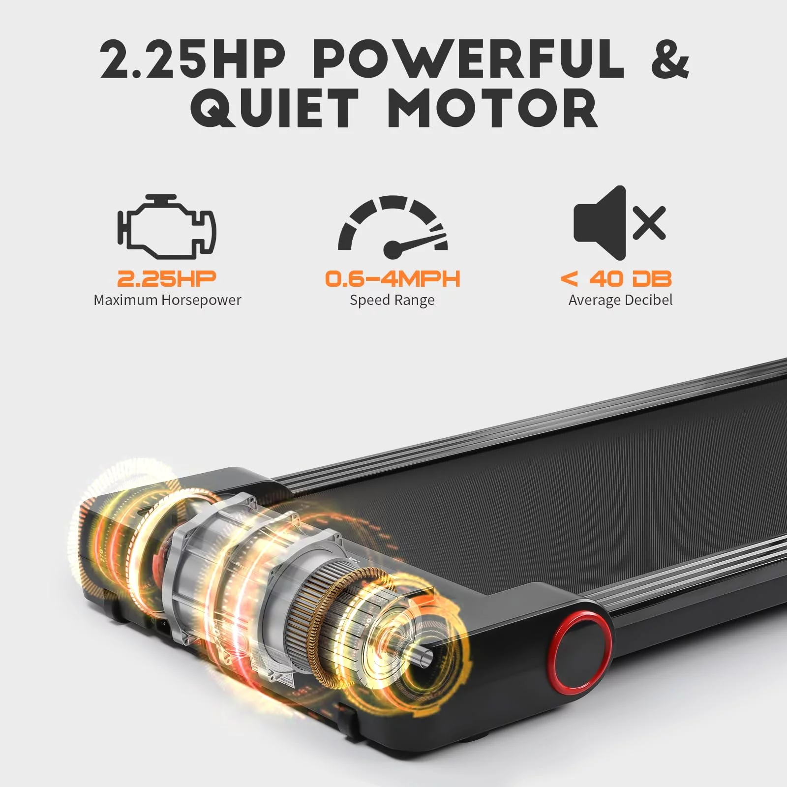 Gallelife Under Desk Treadmill, Quite Walking Pad, Compact Walking Treadmill Under Desk with 300 LBs Capacity, Walking Jogging Machine Installation-Free for Home and Office - Cheap Fitting