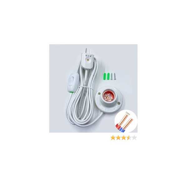 Outdoor Light 0utlet Built Lamp Holder Light Bulb Socket with Cord Light Bulb Base E26/E27 On/Off Switch Hanging Light Cord Extension 2.98M - Cheap Fitting