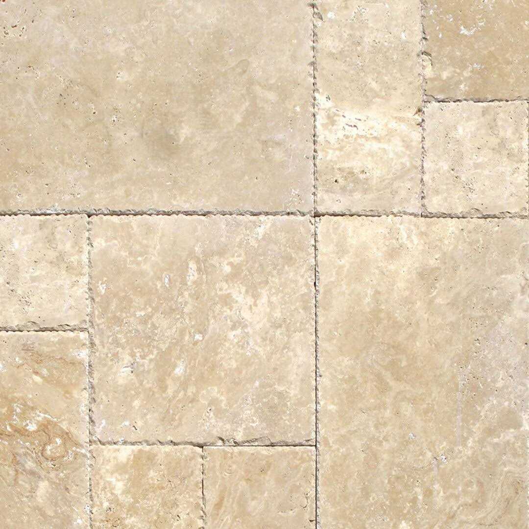 Tuscany Beige Pattern Honed-Unfilled-Chipped-Brushed Travertine Floor and Wall Tile MSI - Cheap Fitting