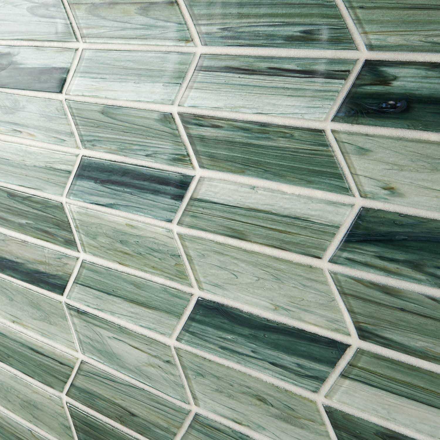 Ivy Hill Tile Tara 11.73 in. x 11.74 in. Chevron Glass Mosaic Tile - Cheap Fitting
