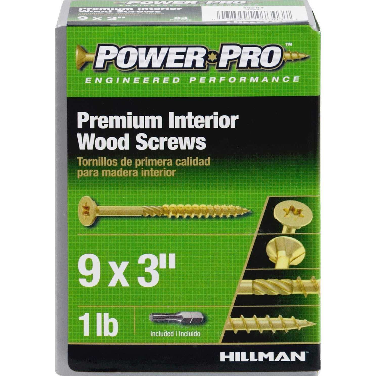 Hillman Power Pro Premium Interior Wood Screws - Cheap Fitting