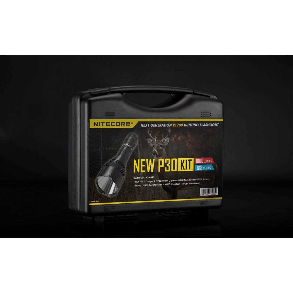 Nitecore New P30 Hunting Kit with LumenTac Offset Mount and AC USB Adapter - Cheap Fitting
