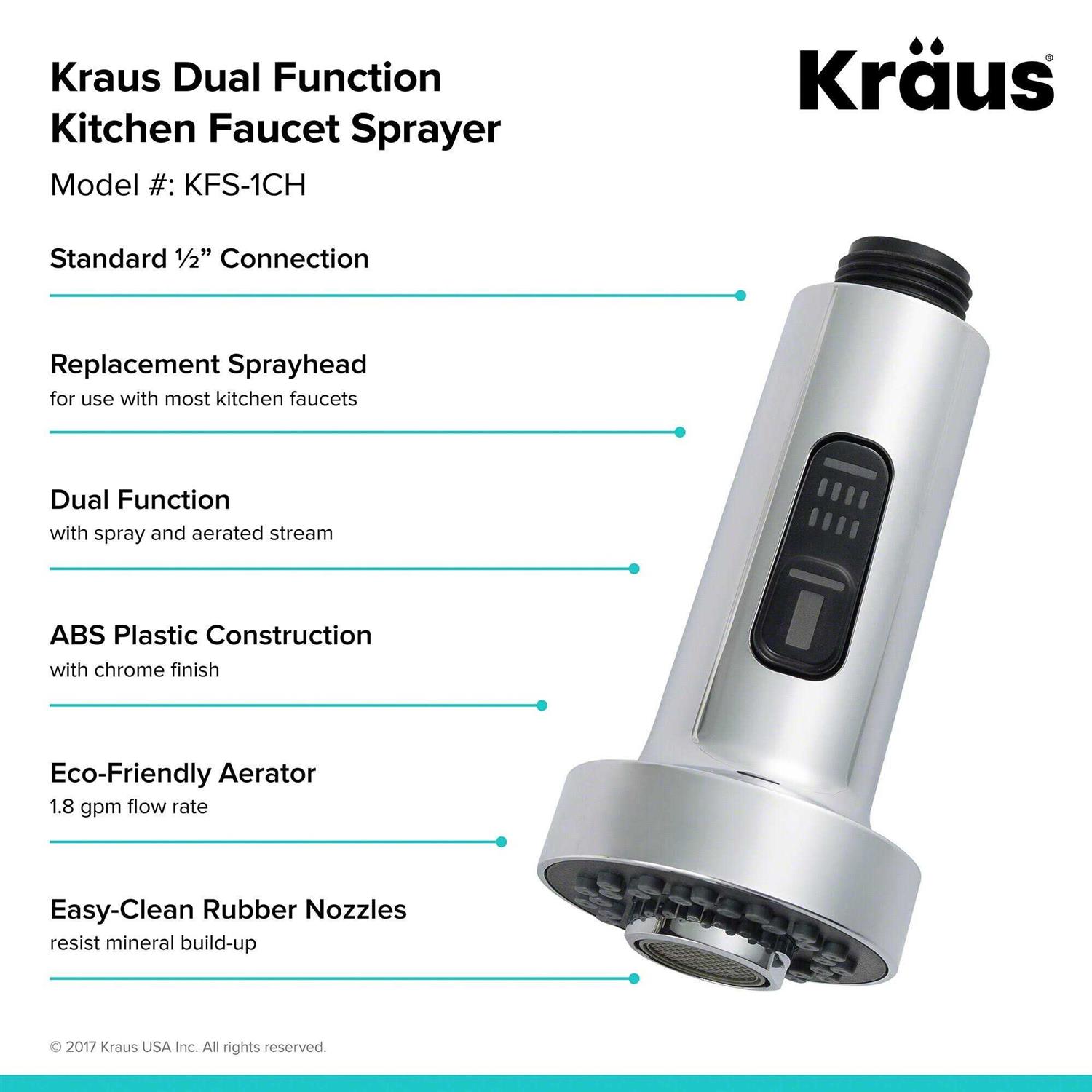 Kraus KFS-1SS Dual Function Kitchen Faucet Sprayer - Cheap Fitting