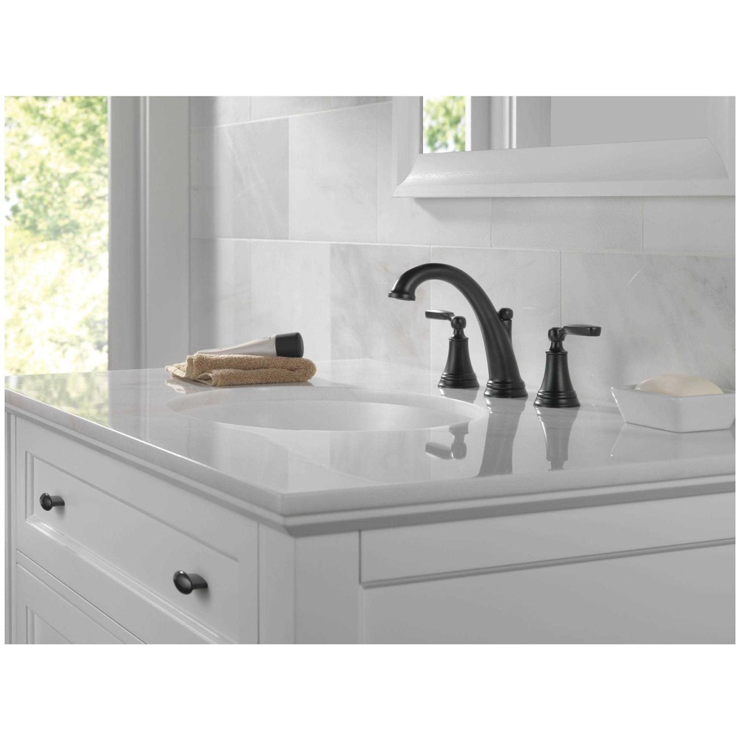 Delta Woodhurst Two Handle Widespread Bathroom Faucet - Cheap Fitting