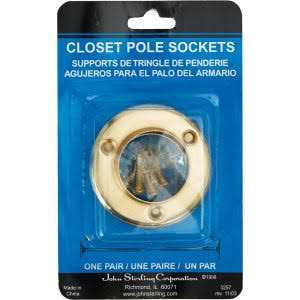 John Sterling Closet-Pro BC-0039-3 Closet Pole Socket - Cheap Fitting
