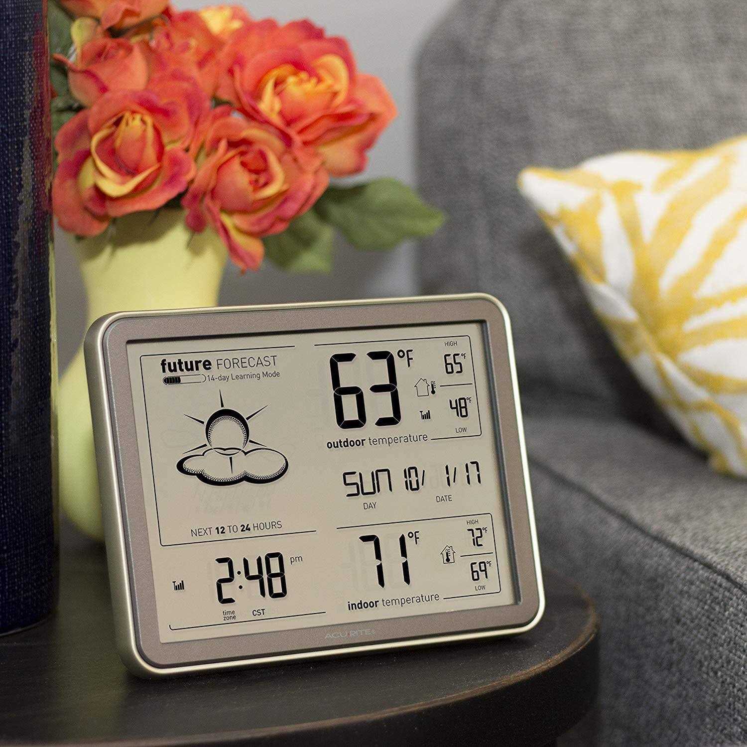 Acurite 75077 Weather Forecaster with Jumbo Display, Remote Sensor and Atomic Clock - Cheap Fitting