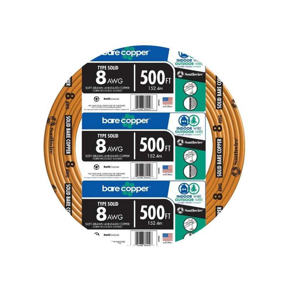 Southwire 10632802 Bare Copper Solid Wire - Cheap Fitting