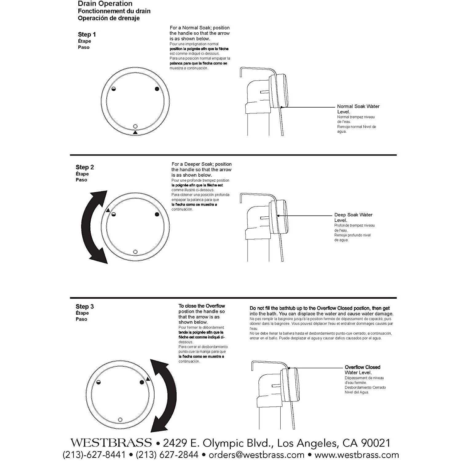 Westbrass D493CHM-12 Deep Soak Closing Metallic Overflow Cover - Cheap Fitting