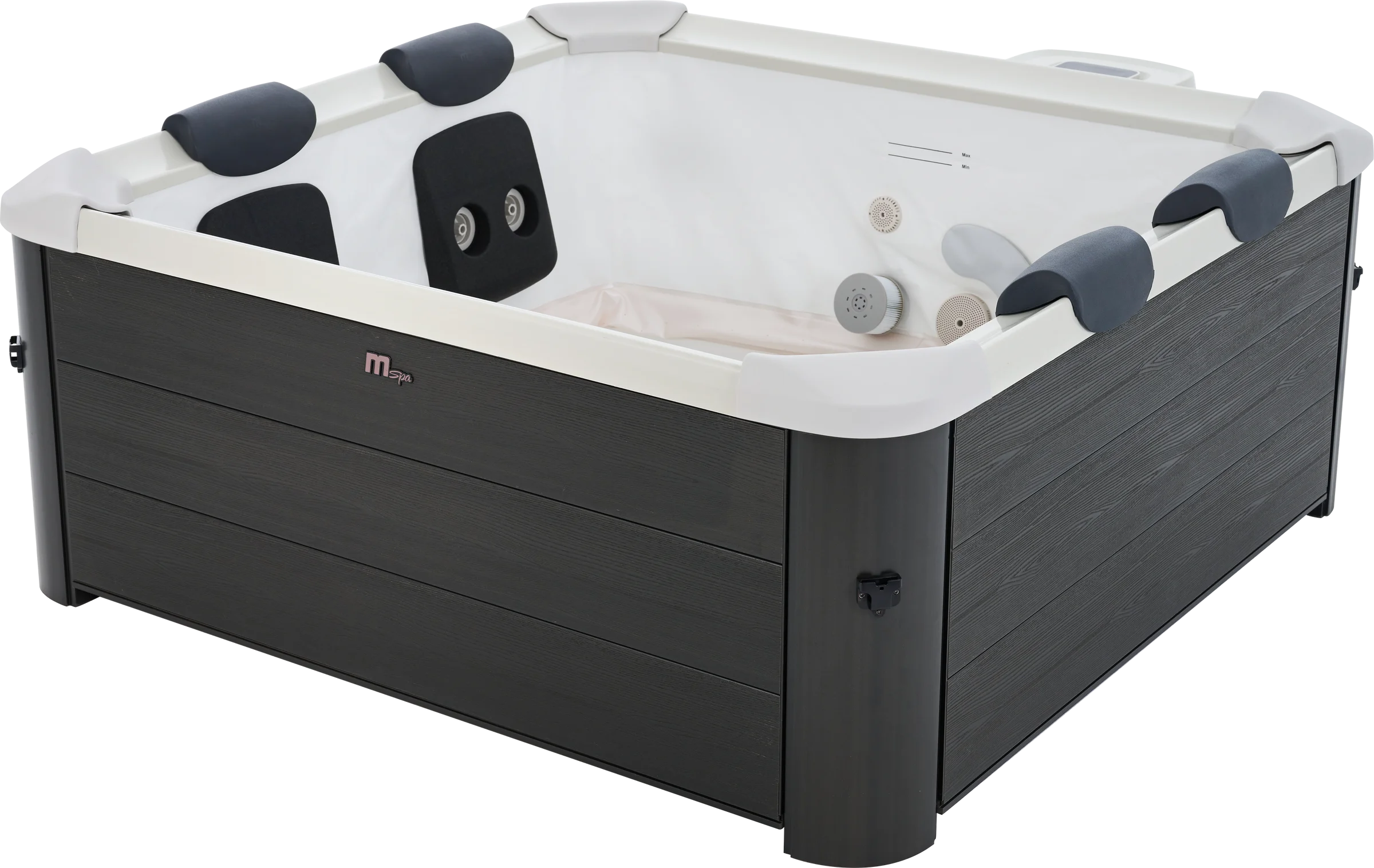 MSPA, OSLO, FRAME SERIES, Fixed Body, Portable, UVC & OZONE Sanitization, Square Hot Tub & Spa, Wi-Fi & App Controlled, 140 Jets & Bubble System – 6 Person - Cheap Fitting