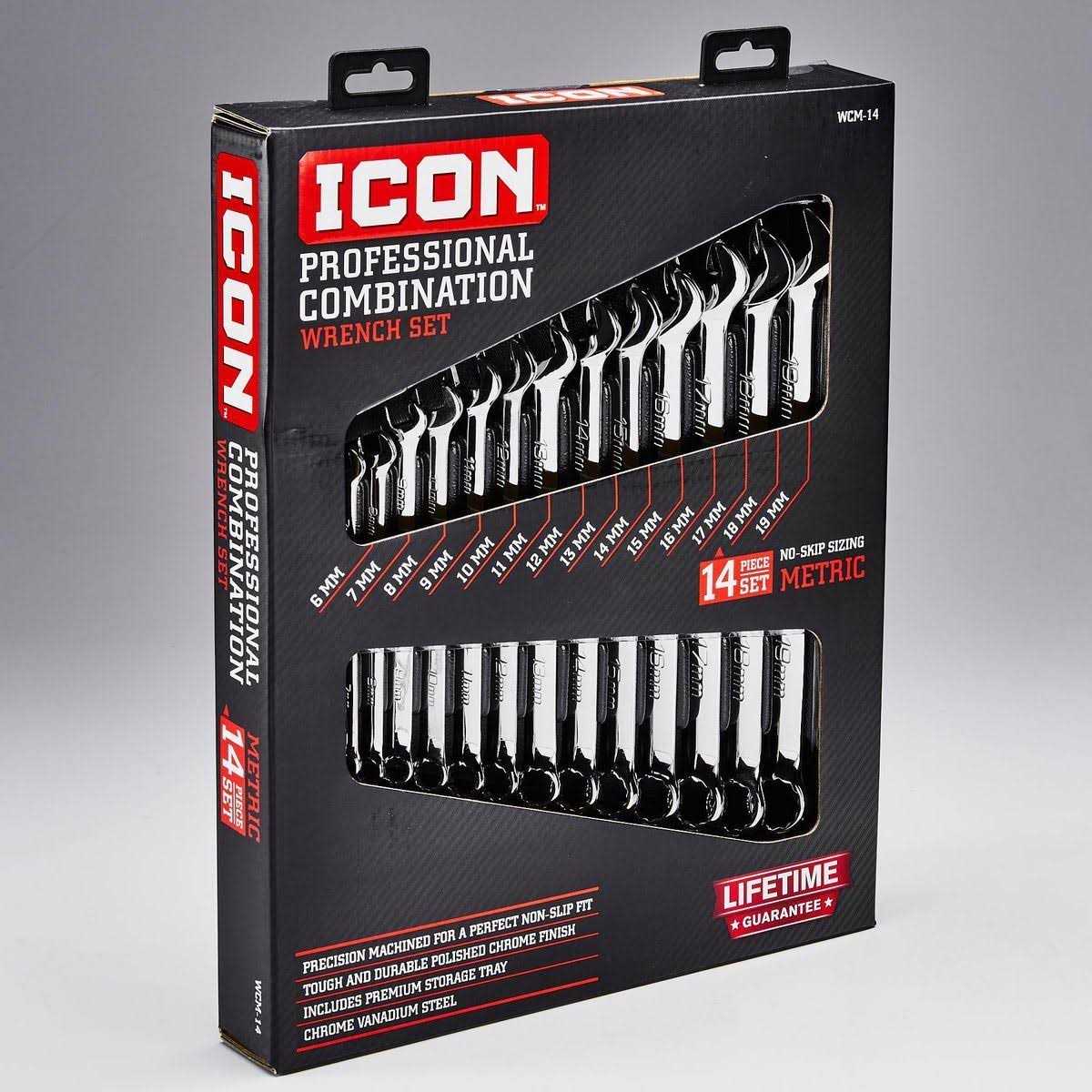 Icon Professional Metric Combination Wrench Set - Cheap Fitting