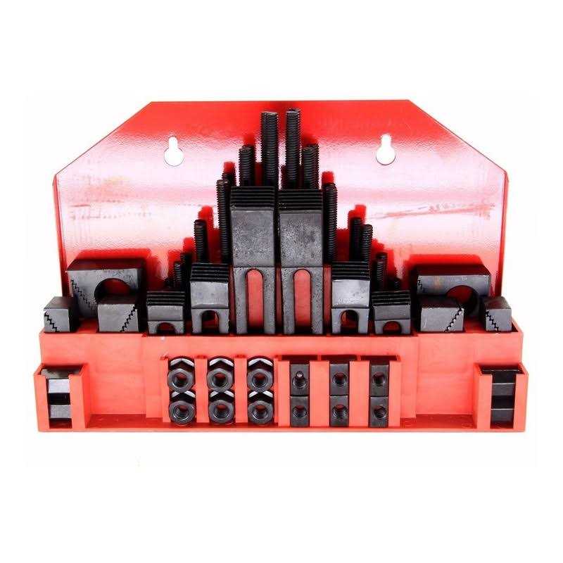 All Industrial 48010 58pc Pro-Series 5/8 T-Slot Clamping Kit Bridgeport Mill Set Up Set 1/2-13 - Cheap Fitting