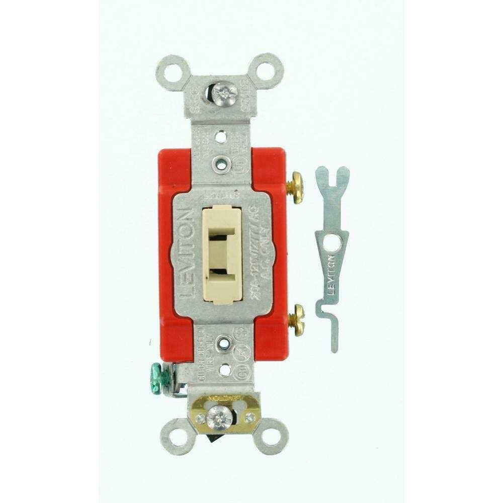 Leviton 20 Amp Single-Pole Toggle Switch 1221 - Cheap Fitting