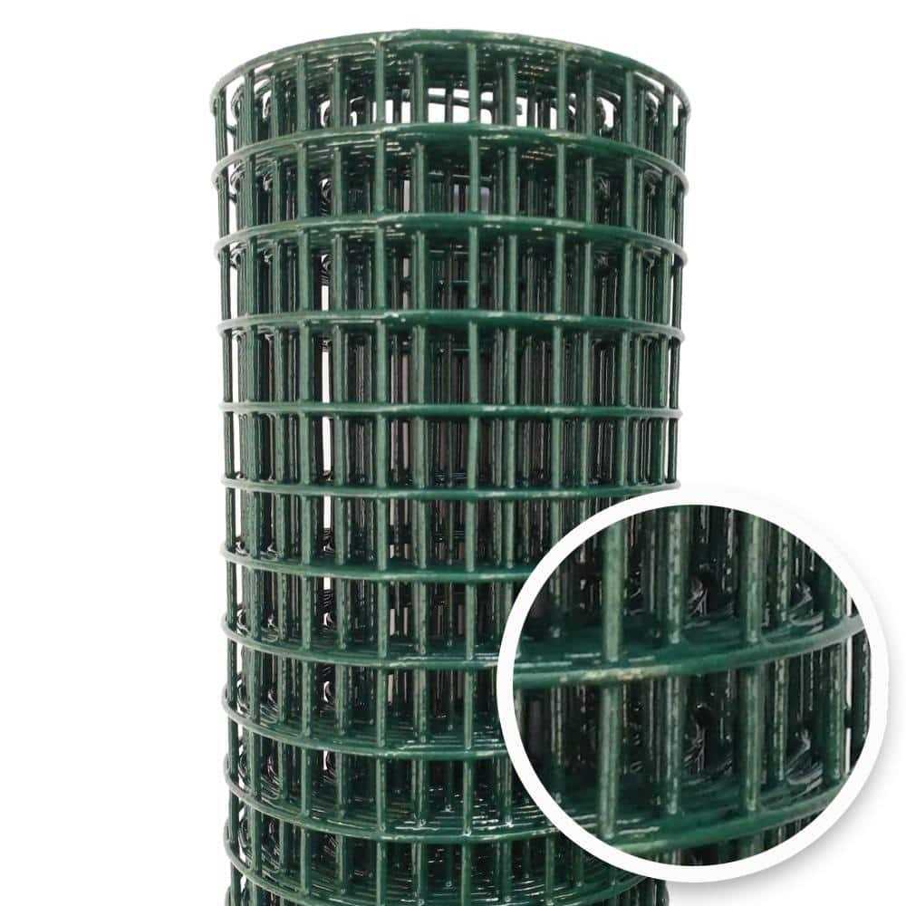 Acorn International 1/2 in. x 2 ft. x 5 ft. Vinyl Coated Hardware Cloth in Green HCVGGN2245 - Cheap Fitting