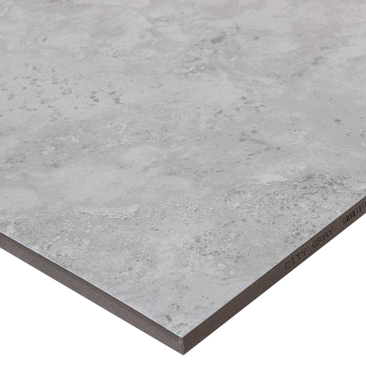 Unbranded City Gray 12-in x 24-in Glazed Porcelain Stone Look Floor and Wall Tile 110013518 - Cheap Fitting