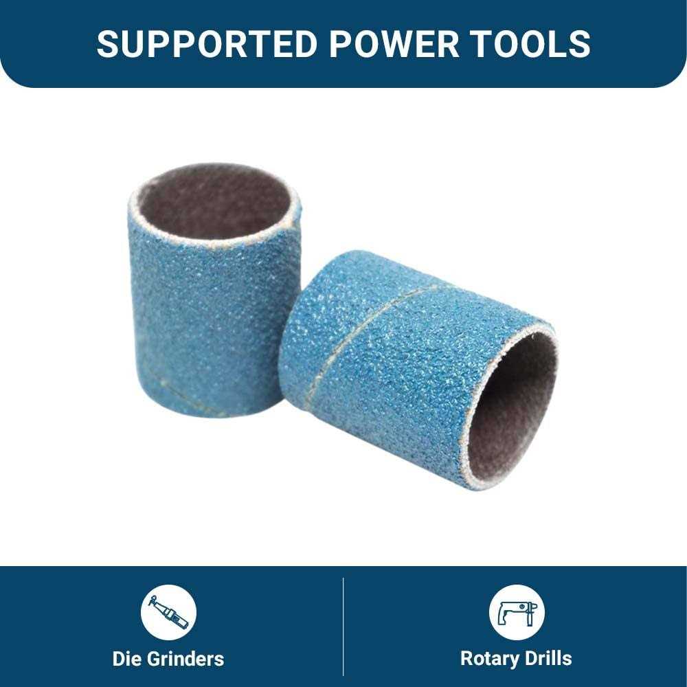 Benchmark Abrasives 1â Zirconia Abrasive Spiral Band Sleeves For Die Grinder - Cheap Fitting