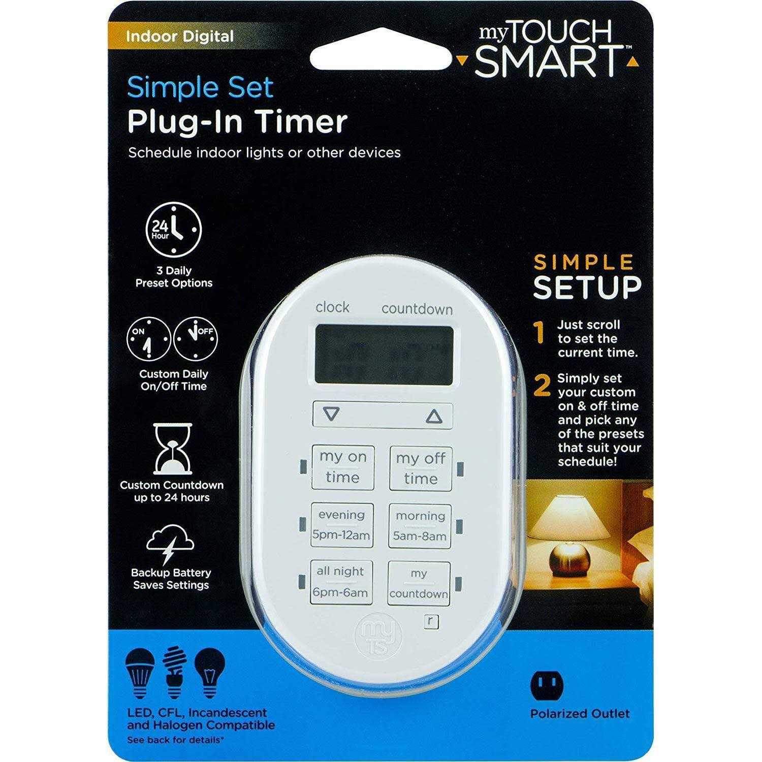 Mytouchsmart Programmable Indoor Plug-In Digital Timer 1-Outlet - Cheap Fitting